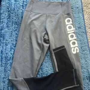 Adidas Gray and Black Leggings for Versatile Style